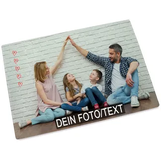 Glasschneidebrett mit eigenem Foto/Text selbst gestalten | Personalisierbares Schneidebrett | Spülmaschinenfest | Kratzfest
