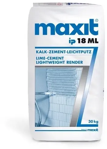 Kalk-Zement-Leichtputz - maxit ip 18 ML - 30kg - Unterputz