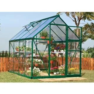 Alu grün Polycarbonat 0,7 mm/Dach HKP 4 mm 4,5 m2 inkl. Stahlfundament