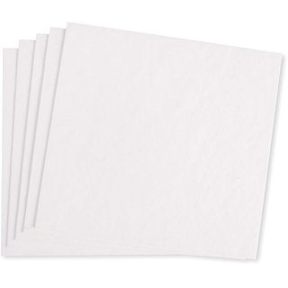 buttinette Rayher Zellstoffplatten, weiß, 20 x 21 cm, 5 Stück, Zellstoff zum Papier schöpfen, gepresste Cellulosefasern, 67366102