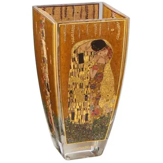 GOEBEL 66-901-79-1 Vase Gustav Klimt - Der Kuss, Porzellan, 8,5 x 8,5 x 16 cm, Gold