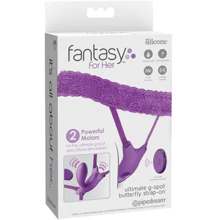Pipedream Fantasy For Her Ultimate G-Spot Butterfly Strap-On, Purple, 10 cm