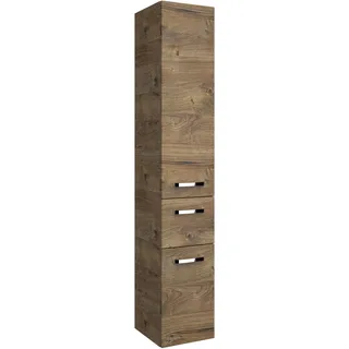 Pelipal Serie 4010 Hochschrank 30 x 168 cm mit 2 Drehtüren und 1 Auszug, Badmöbel,