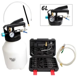 CCLIFE ATF Getriebeöl Einfüllgerät Durckluft 6L Öleinfüllgerät Öl einfüllen mit 15 Adapter