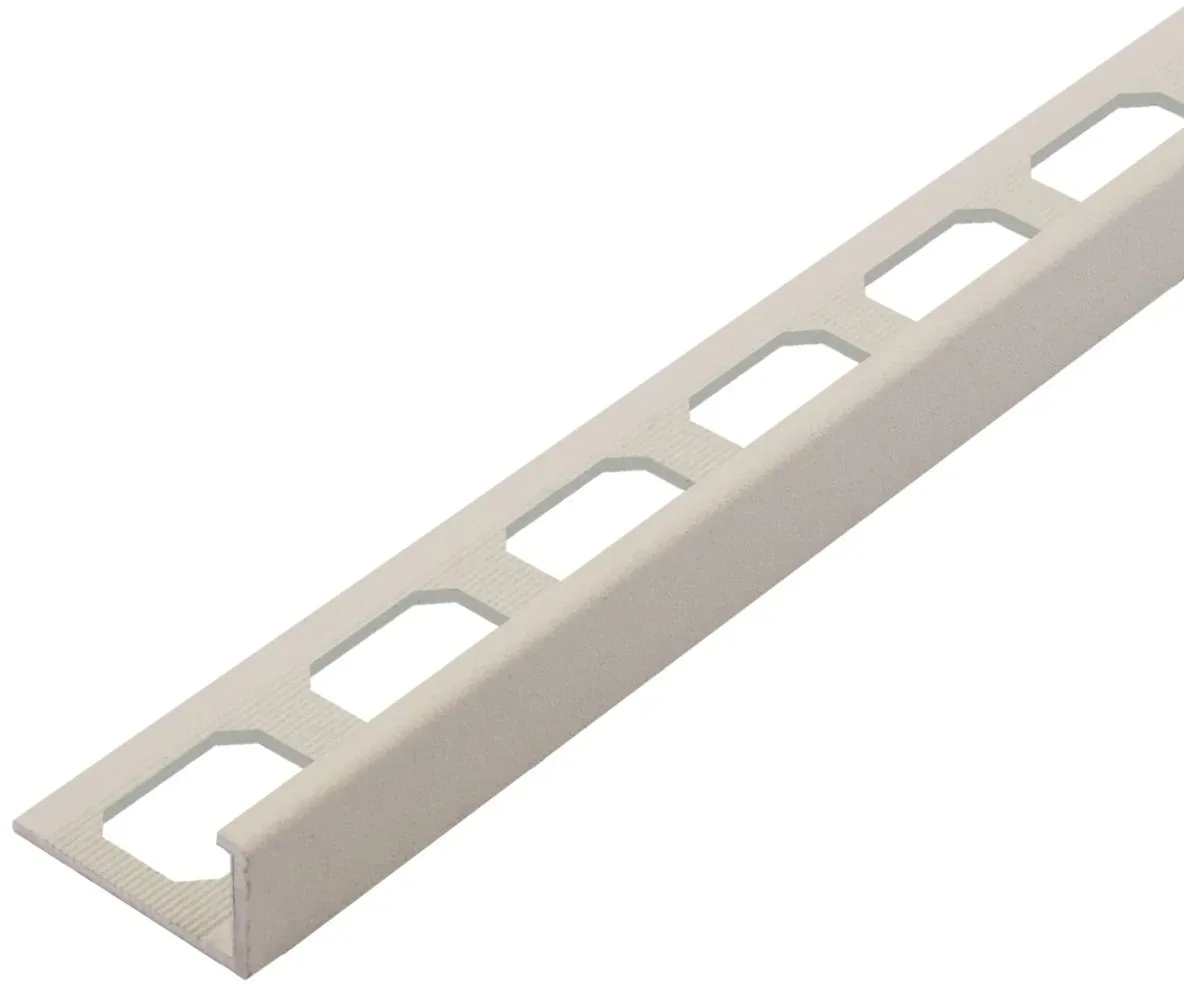 Winkelabschlussprofil Aluminium strukturbeschichtet creme | 8,0 mm