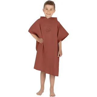 normani Kinder Badeponcho aus schnelltrocknendem Mikrofaser in Rot | Gr.: 75 x 90 cm
