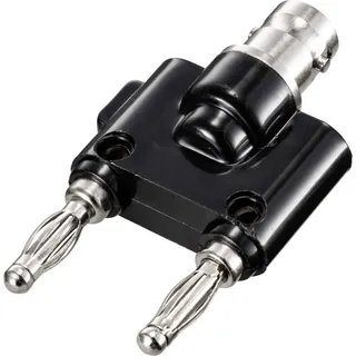 TRU Components Adapterstecker BNC-Buchse - Lamellenstecker 4mm gerade Schwarz