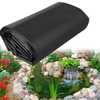 Dtyubfg Gartenteich Teichfolie 2x8m 3x9m 7x7m 9x13m Schwarz HDPE Teichplane, Wasserfest Folie Für Gartenteich Teichbau Und Teichzubehör Wasserbecken (Size : 2×11.5m)