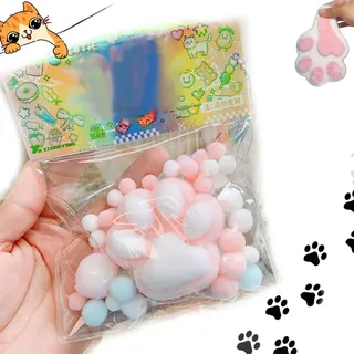 Ohphnt Taba Squishy,katzenpfoten Squishy,Cat Squishy Quetschspielzeug,Handgemachtes Taba Squishy Big Cat Paw Squeeze Toys Aus Silikon Zum Stressabbau,Cat Paw Squishy Zappelspielzeug