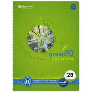 Staufen Ursus Collegeblock green PREMIUM Lineatur 28 kariert DIN A4 Innen- und Außenrand