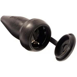 as - Schwabe AS Schwabe 60417 Schutzkontaktkupplung Vollgummi 230 V Schwarz IP44