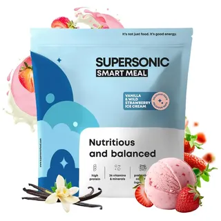 Smart Meal Trinkmahlzeit Diät Shake – Abnehmshake slim fast, Proteinshake Slim Shake Meal replacement shake, Whey Protein Shakes zum Abnehmen 1300 g Vanilleeis mit Wilder Erdbeere