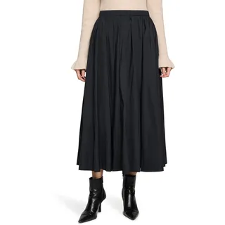 Cartoon A-Linien-Rock unifarben in schwarz, | Gr.: 34