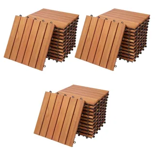 DEUBA Holzfliesen 33x Eukalyptus