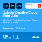 Adobe Creative Cloud Foto-Abo für 1 Jahr | 1TB Speicher | Photoshop + Lightroom | Win/MAC | Volumenlizenz