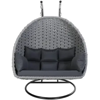 Home Deluxe Hängesessel Cadeira 2-Sitzer Hellgrau