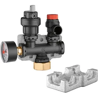 CALEFFI Kesselsicherheitsgruppe aus Kunststoff bis 50 kW 1", 3 bar,