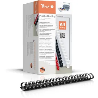 Peach Plastikbinderücken A4, schwarz 50 Stück