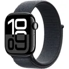 Apple Watch Series 10 (GPS 42 mm) Smartwatch mit Aluminiumgehäuse in Diamantschwarz und Sport Loop in Tinte (One Size). Fitnesstracker, EKG App, A... - Schwarz