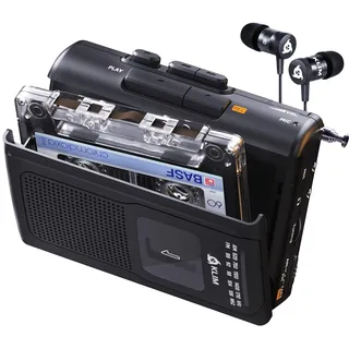 KLIM K8 Kassettenspieler - Kassettenrekorder - NEU Cassette Player - AM/FM Kassettenradio - Eingebautes Mikrofon & Lautsprecher - Kopfhöreranschluss & Ohrhörer