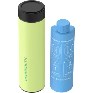 KEKHEALTH Insulin Kühltasche 2-8 Grad, Insulin Kühlbox 1-3 Pen, Medikamenten Kühltasche für Reisen,Insulin Kühler Diabetiker Tasche mit 2 Kühlakkus, QR Medizinischer Reiseanhänger(Zitronengrün)