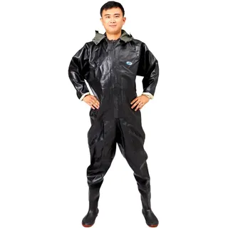 Serenitison Wathose Wasserdicht,wasserdichte Ganzkörper Wathose,Wathose Anglerhose,Atmungsaktive Angelhose mit Kapuze,für Teenager Erwachsene,für Bauernhöfe,Bauarbeiten,Wasserarbeit,Autowäsche