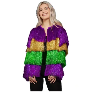 Fever Smiffys Fever Lametta Mardi Gras Jacke Halloween