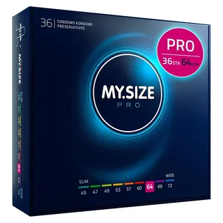 MY.SIZE PRO Kondome, Größe 6, 64 mm, 36 Stk., transparent