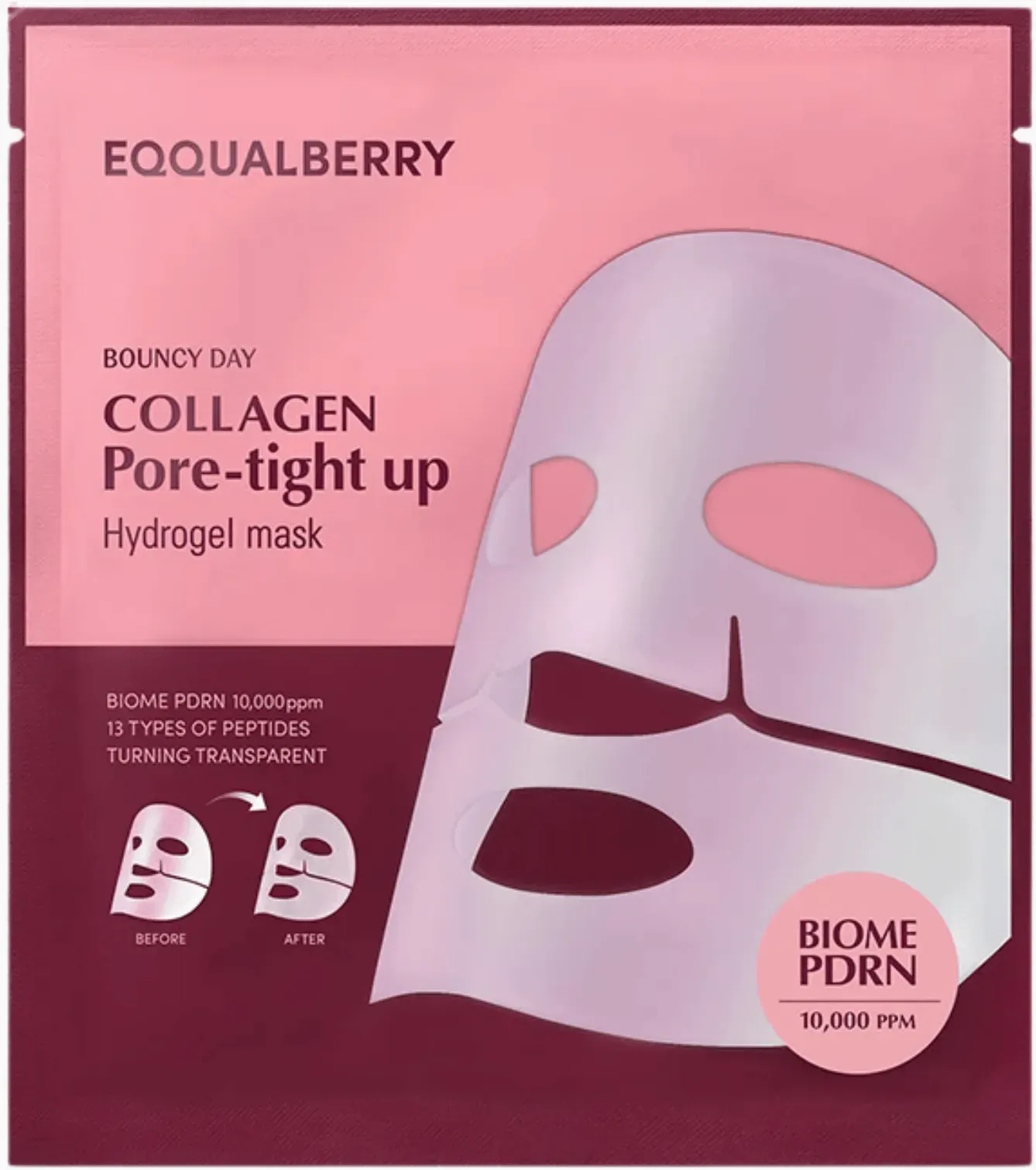 EQQUALBERRY Collagen Pore-tight up Hydrogel mask 30g
