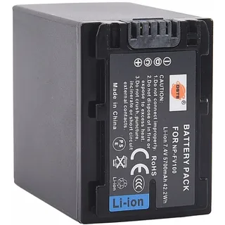 DSTE Ersatzakku NP-FV100 Batterie kompatibel mit Sony HDR-CX115 HDR-CX130 HDR-CX150 HDR-CX155 HDR-CX160 HDR-CX190 HDR-CX200 HDR-CX210 HDR-CX220