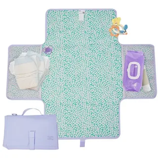 Hylat Baby Wickelunterlage – Faltbare & Abwaschbare Wickelmatte für Unterwegs – Leichte, Tragbare, mit Taschen & Klettverschluss – Hygienische Wickelunterlage für Kinderwagen & öffentliche Toiletten