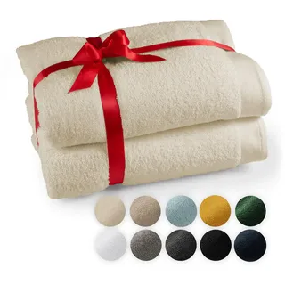 Blumtal Saunatuch Beige, Textil, Rechteckig, 80x200 cm, Freizeit, Wellness, Saunatücher