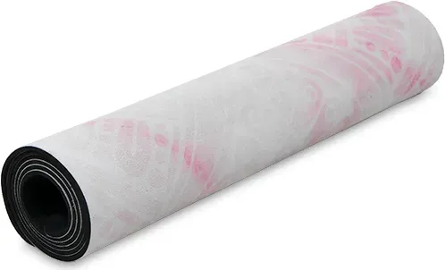 Matchu Sports Yogamatte deluxe - Rosa Marmor - umweltfreundliches Gummi