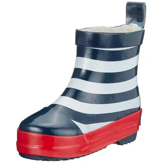 Playshoes Unisex Kinder Gummistiefel Halbschaft Regenstiefel, Maritim, 26 EU