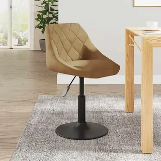 vidaXL Barhocker 335314 drehbar höhenverstellbar  Braun Samt