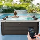 Miweba MSpa Whirlpool Frame Tribeca F-TR062W, 6 Personen, App-Steuerung, UVC+ Reinigung, Holzoptik (F-TR062W T UVC+)