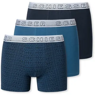 SCHIESSER Jungen Retroshorts 3er-Pack Basic Kids Blau