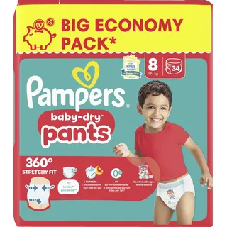 Pampers Baby-Dry Pants Gr. 8 (17+ kg) 34 St.