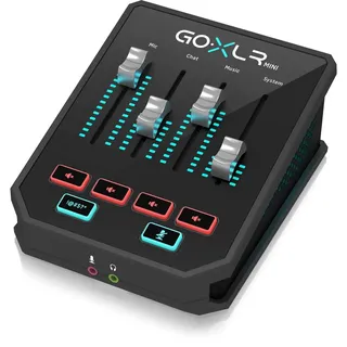 TC Helicon GoXLR MINI Online-Broadcast-Mixer mit USB-/Audio-Schnittstelle und Midas-Vorverstärker, 9.4×8.5×4.6/ 239×216×116mm