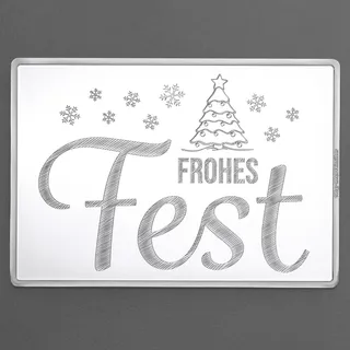 Silberbarren 100g Frohes Fest Gravur-Silbertafel