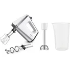 Krups Handmixer GN9121 3Mix 9000, 750 Watt, mit Knethaken und Pürieraufsatz, weiß