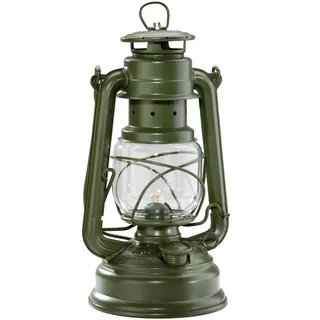 Feuerhand Baby Special 276 verzinkt Petroleumlampe Sturmlaterne/olivgrün matt/Bundeswehr/RAL 6003 / NEU
