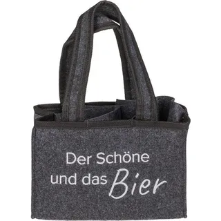 Famanu Flaschenhalter für 6 Flaschen - Praktischer Flaschenträger in Grau