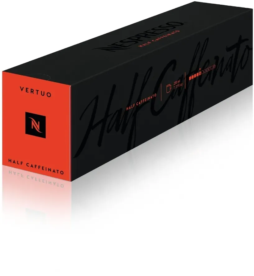 Nespresso Half Caffeinato Vertuo Line 10 Signature Kaffeekapseln Schwarz / Rot 230ml Süß & samtig
