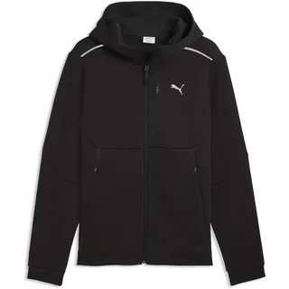Puma Sweatjacke "PUMATECH Kapuzenjacke Herren", Herren, Gr. XS, schwarz, Obermaterial: 23% Polyester, 77% Baumwolle. Kapuzenfutter: 100% Baumwolle. Seitentasche – Oben: 100% Baumwolle. Seitentasche – Unten: 23% Polyester, 77% Baumwolle, Sweatjacken Sweatjacke