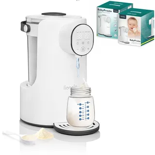 lionelo BABYPRESTO Babymilchmaschine, elektrischer Warmwasserbereiter 2 Liter Kapazität 1000 W, Betriebstemperaturen 35°-100°, Hält warm 24 h Wasserdosierung 30-300 ml, Entchlorung