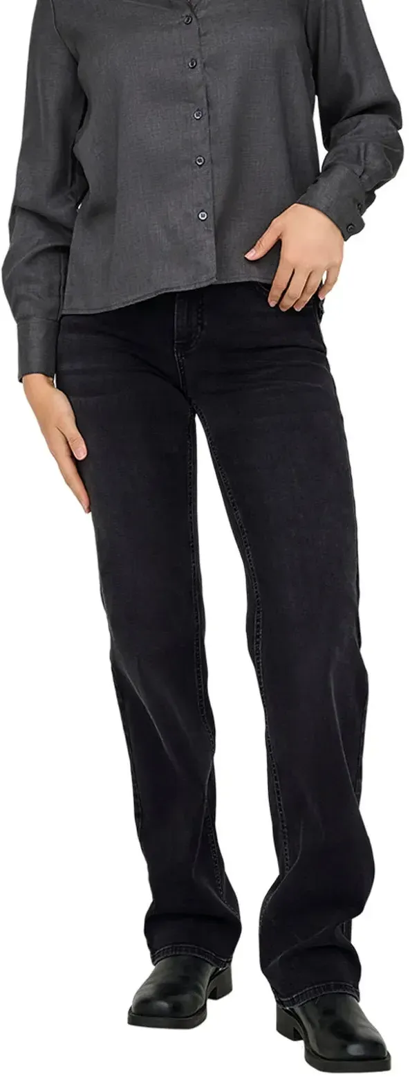 Only Blush Jeans Straight Fit in Schwarz verwaschen-M-L32