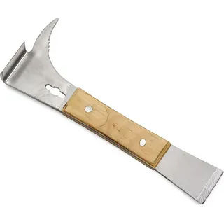 IMKERSHOP Stockmeißel DUO mit Wabenheber aus Edelstahl mit Holzrahmen