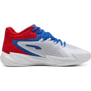 PUMA Herren Basketballschuhe DAGGER, PUMA White-Mountain Blue-For All Time Red, 48 1⁄2