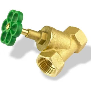 PUTEUS Messing Absperrventil 3/4 Zoll DN20 Schrägsitzventil Absperrhahn Freistromventil